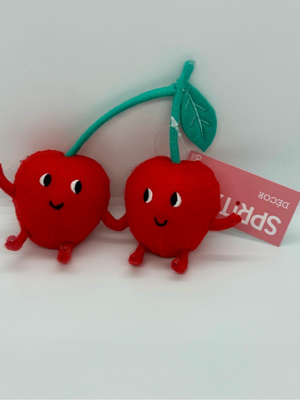 Spritz Felt Duo CHERRIES Figures 6.5" New With Tags Cherry Lover